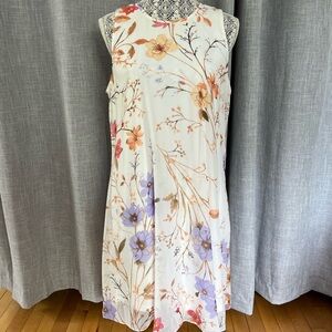 Calvin Klein Cream Sleeveless Midi Sundress